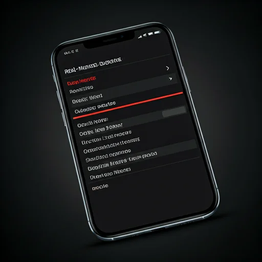 Smartphone screen showing real-time log updates with mono-spaced technical fonts and high contrast red highlights