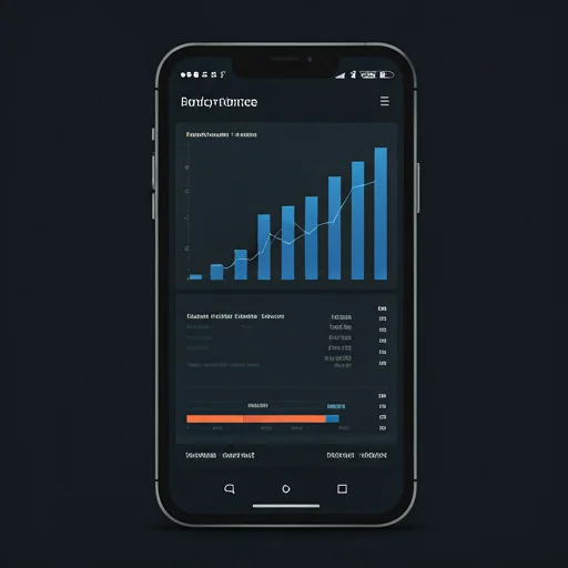 Mobile app history log screen showing professional performance charts, line graphs, and a list of settled data predictions